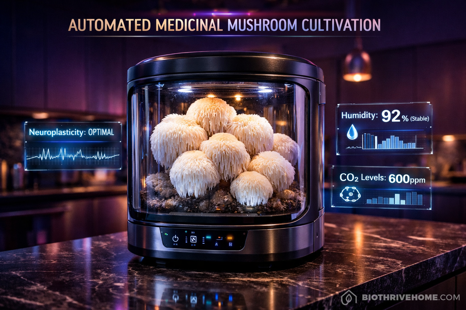 How to Automate Medicinal Mushroom Cultivation for Neuroplasticity and Immunity