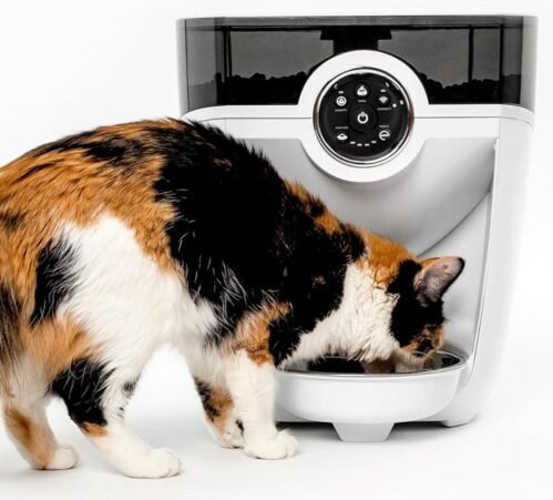 Feeder-Robot by Whisker, White with Smoke-Grey Hopper